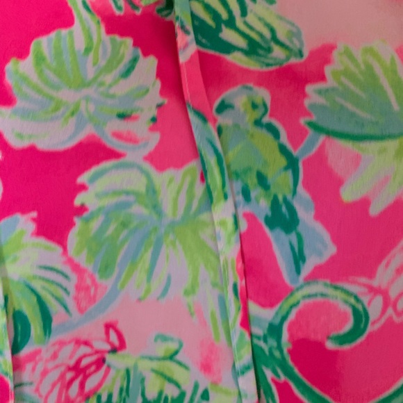 Lilly Pulitzer Women's Pink and Green Tensley Top - Picture 6 of 16
